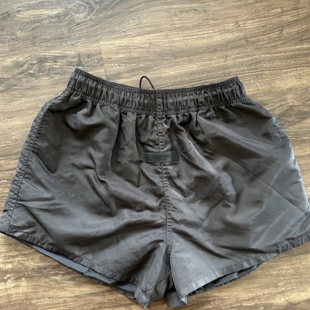 Fear of God Essentials Nylon Shorts - Dark Gray - Size Small - Lining Tear
